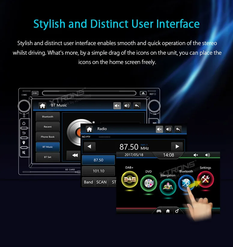 XTRONS 7 ''автомобильный dvd-плеер 2 din радио DAB+ Canbus gps навигация для Volkswage GOLF CITI CHICO LUPO POLO fof PEUGEOT 307 для Skod