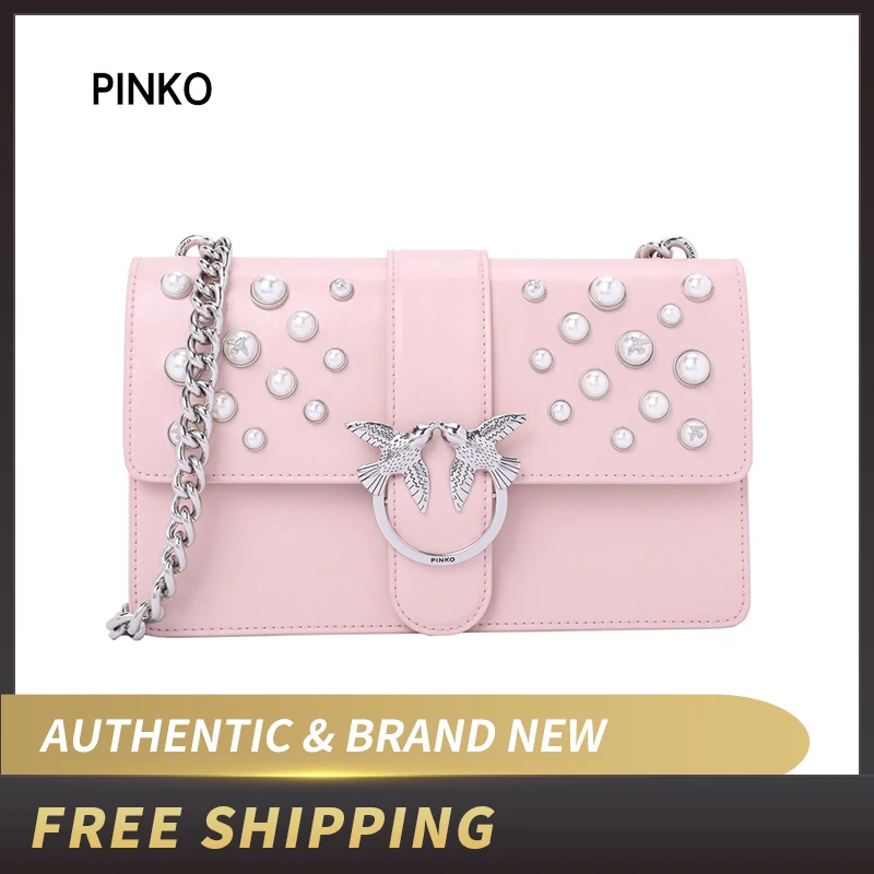 Pinko Women's LOVE LEATHER PEARLS Shoulder Bag 1P216H Y4YB | Багаж и сумки