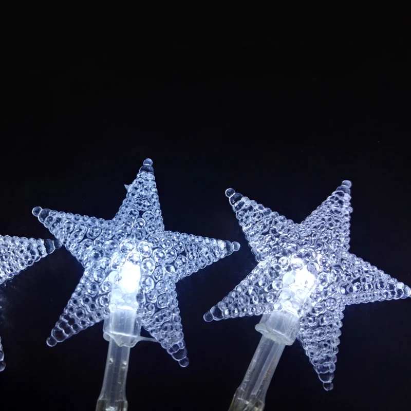 Новинка 10 светодиодов Праздничные огни пять звезд Строка фонари светодиодные