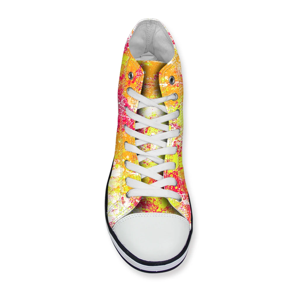 

Customized Fashion Women Autumn Canvas Shoes 3D Multi-color Printing Casual Vulcanize Shoes for Ladies Women's High-top Shoes