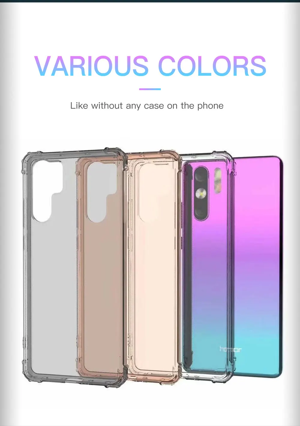 Прозрачный мягкий Силиконовый противоударный чехол для huawei P10 P20 P30 Lite Plus Pro прозрачный защитный чехол для mate 10 20 Lite Nova 3 3i 4