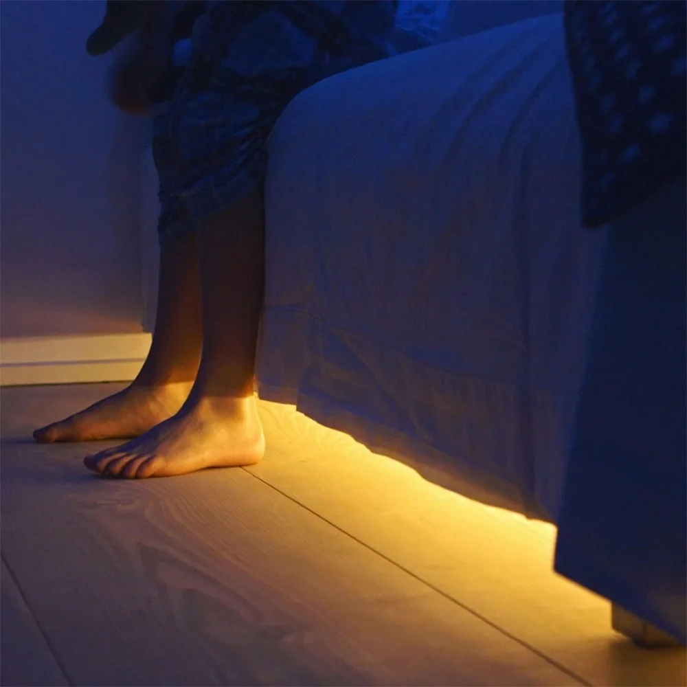 LEDMO Motion Sensor LED Strip Waterproof 1.2M 36LED PIR Warm White with Automatic Shut Off Timer High Quality Bed | Лампы и освещение