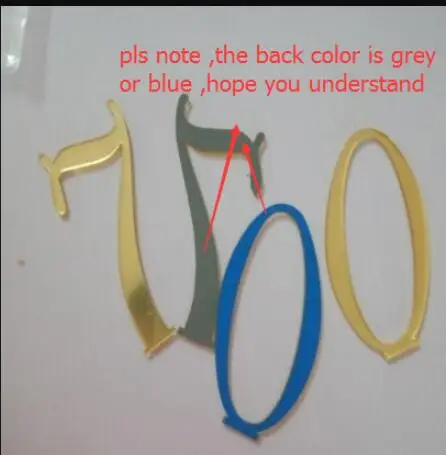 Акриловая искусственная кожа серебряные зеркальные цифры стола украшения