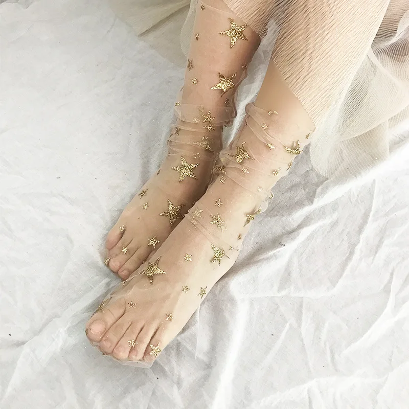 2018 новые летние модные сказочные женские прозрачные чулочно-носочные изделия со