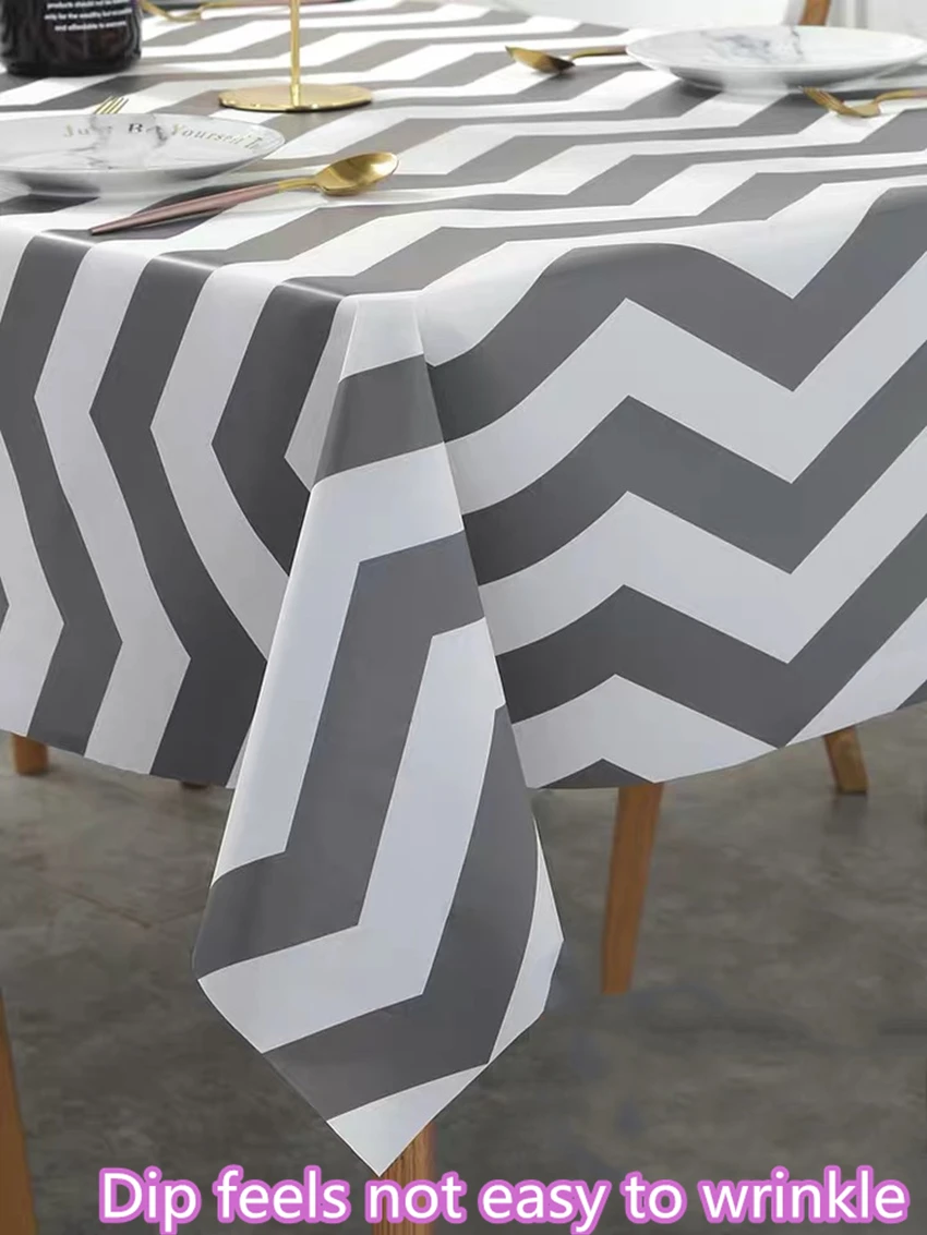 Простые полосы водонепроницаемые маслостойкие скатерти Традиционный китайский
