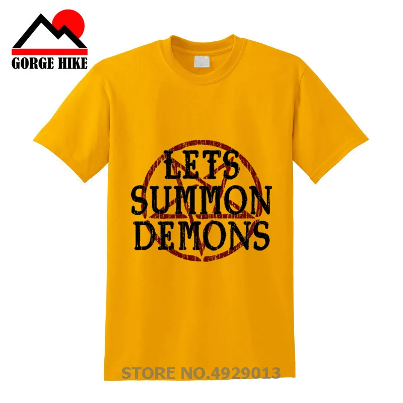 Оккультная футболка Let S Summon Demons Мужская с принтом из мультфильма волшебный круг