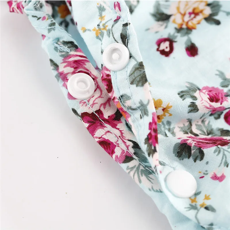 Новинка 2019 боди для девочек с цветочным принтом короткий купальник летний