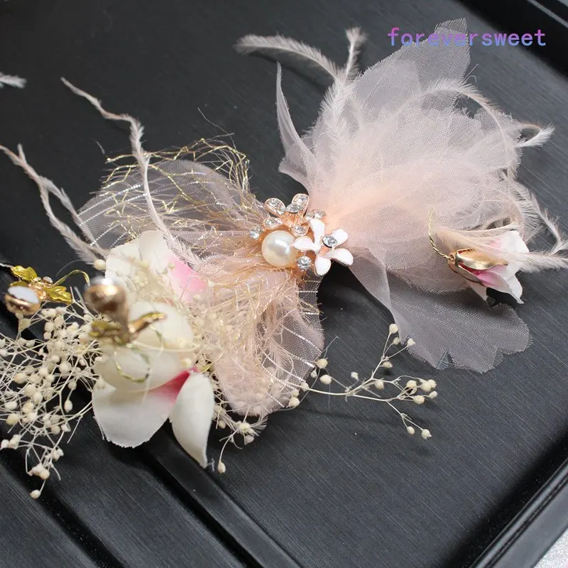 3 шт./комплект заколка для невесты из шелковой пряжи | Украшения и аксессуары