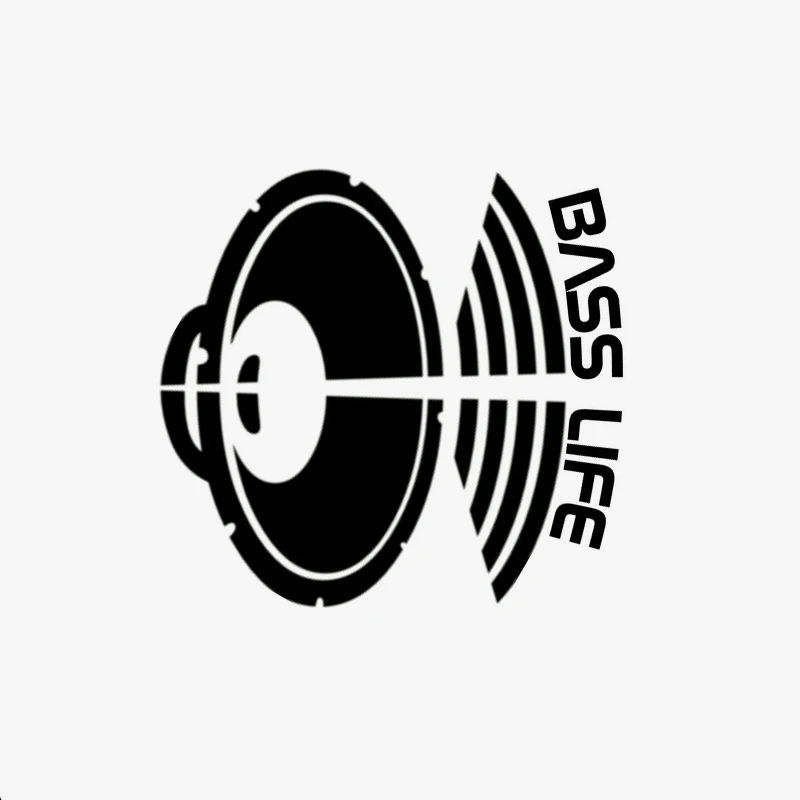 11 8 см * 12 5 Bass Life Автомобильная наклейка на оконное стекло сабвуфер для