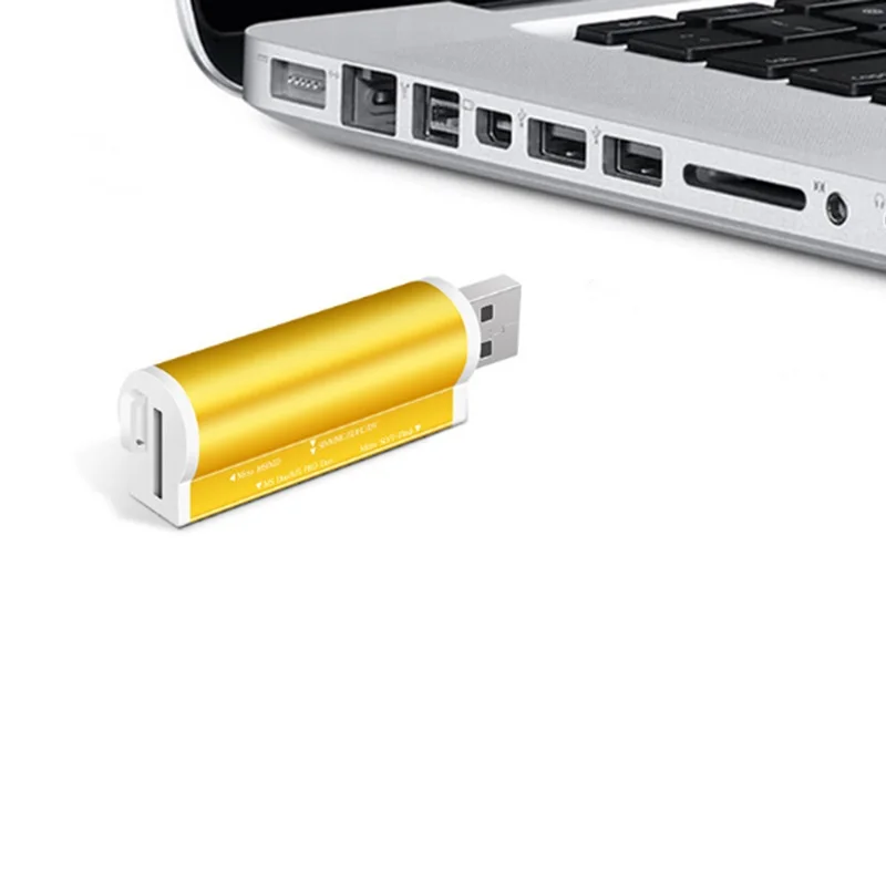

All in1 4 Slots Card Reader for T-Flash,MMC,TF,M2 Adapter SD Card Reader for Laptop Computer