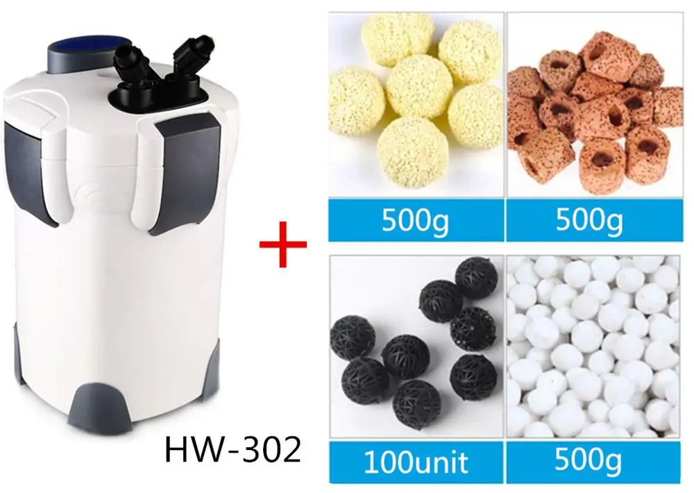 HW-302 A SET SUNSUN ультра-тихий внешний аквариумный фильтр HW302 HW303A HW303B HW304A HW304B биохимический фильтр для очистки воды bucke - Цвет: HW-302 A SET