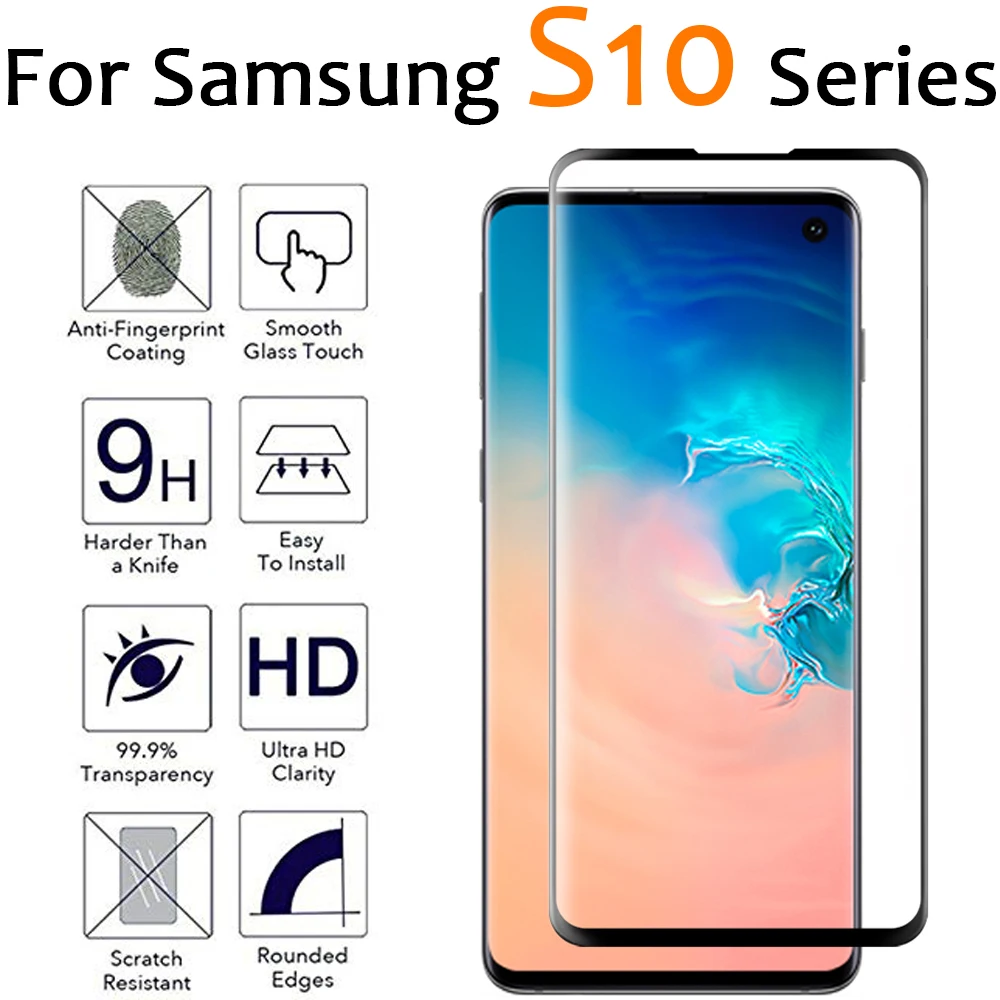 Защитное стекло s10 lite s 10 легкое для samsung galaxy освещенное s10plus e s9 9 plus tremp glas 3d |