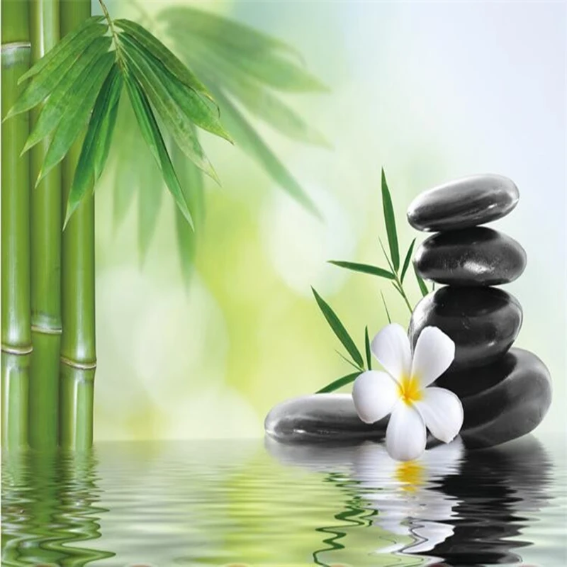 

Custom 3D Photo Wallpaper Chinese Style Latest Bamboo Flower Murals Living Room Study Simple Elegant Wall Painting 3D Home Decor