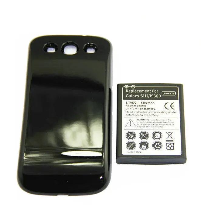 Аккумулятор на 4300 мА · ч + задняя крышка для аккумуляторов Samsung Galaxy S3 III S 3 i9300 I9308 I9305