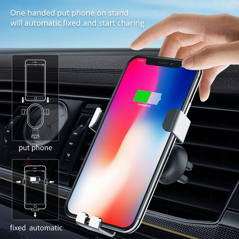 Автомобильное беспроводное зарядное устройство DCAE для iPhone XS MAX XR X 8 быстрая
