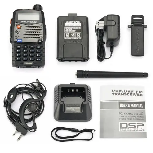 2pcs BaoFeng UV-5RA walkie taklie transceiver 5W VHF UHF Dual Band 136-174/400-520 MHz Ham CB FM two way radio