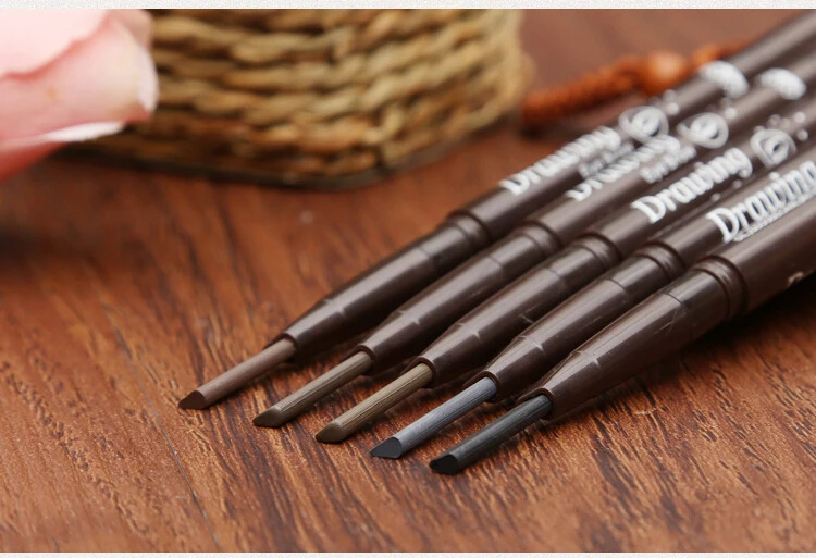 Треугольный топ карандаш для бровей макияжа автоматический вращающийся