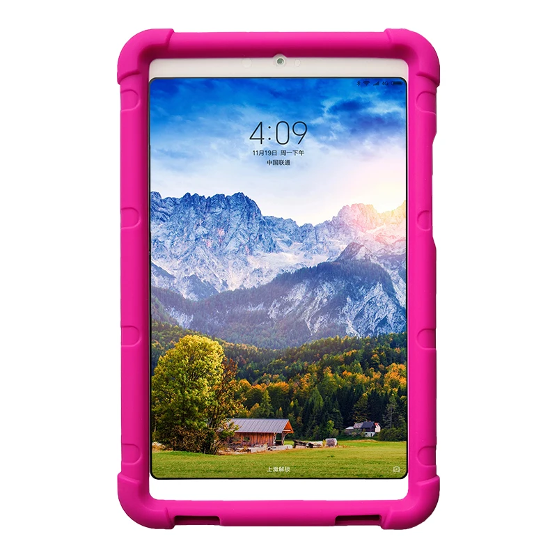 Pink Силиконовый прочный чехол для планшета mi ngShore для Xiaomi mi Pad 4 8," Детский безопасный противоударный чехол-бампер для Xiaomi mi Pad 4 Чехол - Цвет: Pink