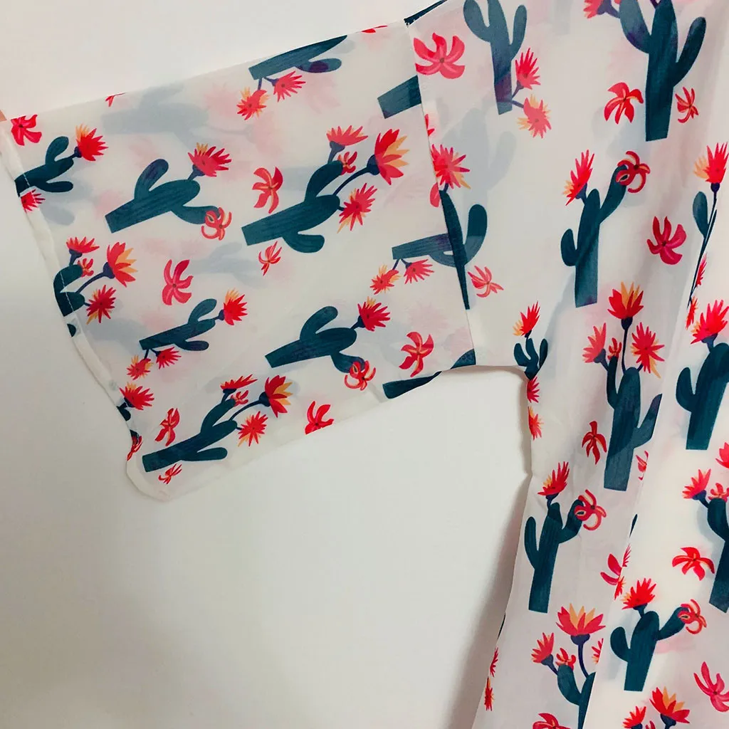 Модный кардиган кимоно женские летние топы с расклешенными рукавами свободная