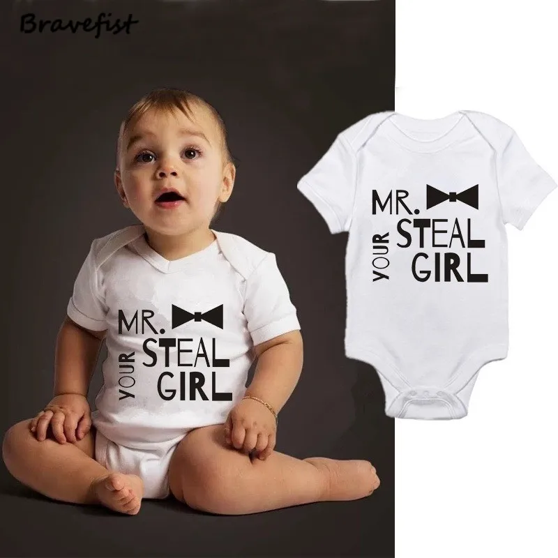 Monos reci&eacute;n nacidos con estampado de lazo, ropa para ni&ntilde;os y ni&ntilde;as de 0 a 24 meses, monos infantiles de manga corta, monos de moda-2