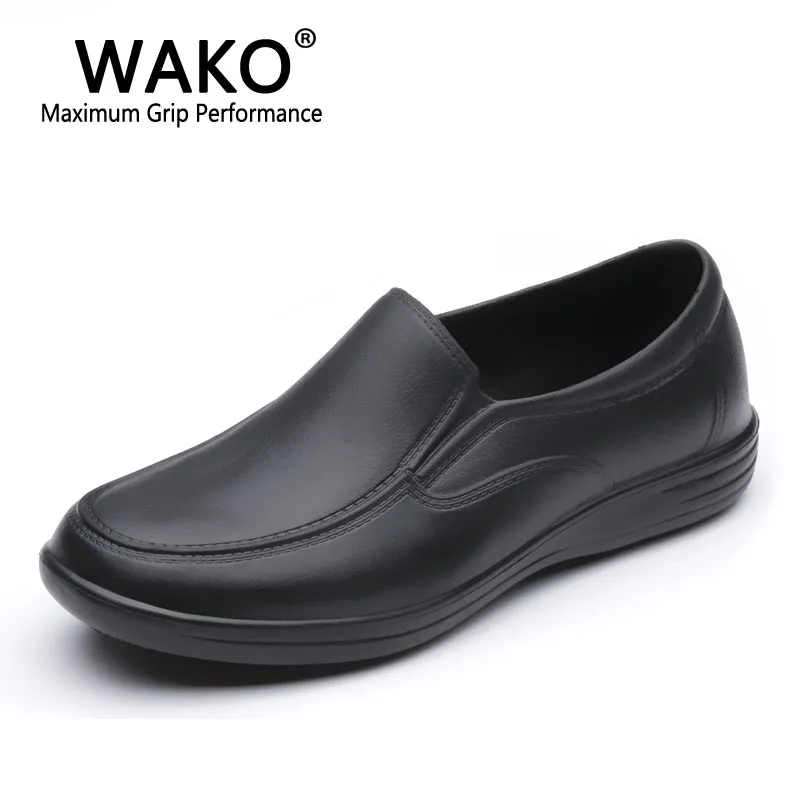 Мужские туфли для готовки WAKO 9023 черные кухонные сандалии шеф-повара с