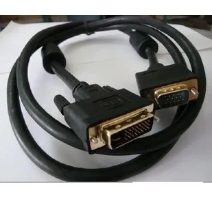 DVI to VGA кабель DVI-I Dual Link Мужской 24 + 5 M/M Видео Кабель-адаптер для разъемов 6 FT 1 м |
