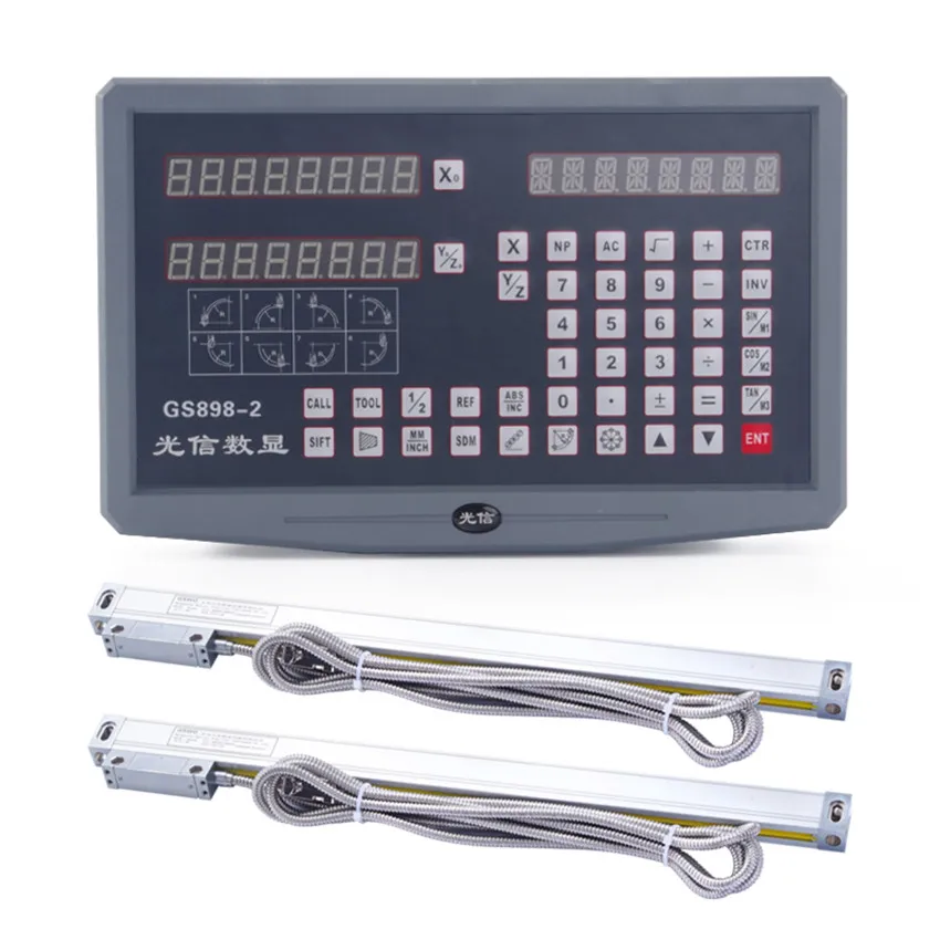 2 axis 2PCS Ruler DRO 2 3 оси цифровой индикации 0~ 3 шт 0~ 1000 мм Высокая точность линейного кодирования цифровой линейной шкалы DRO токарно-фрезерный станок шлифовальный станок - Цвет: 2 axis 2PCS Ruler