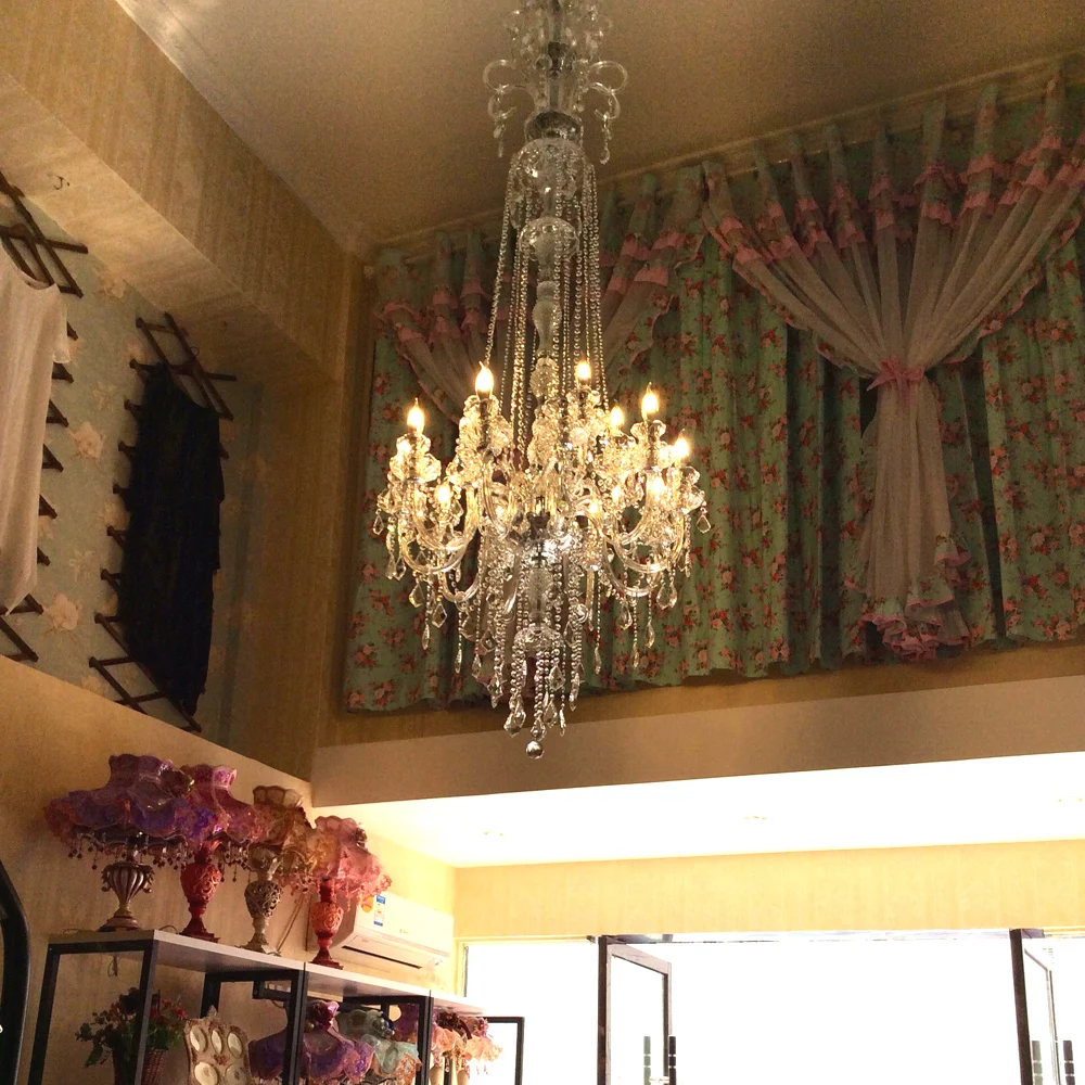 XL Современная хрустальная люстра светодиодные лампы большие подвесные люстры