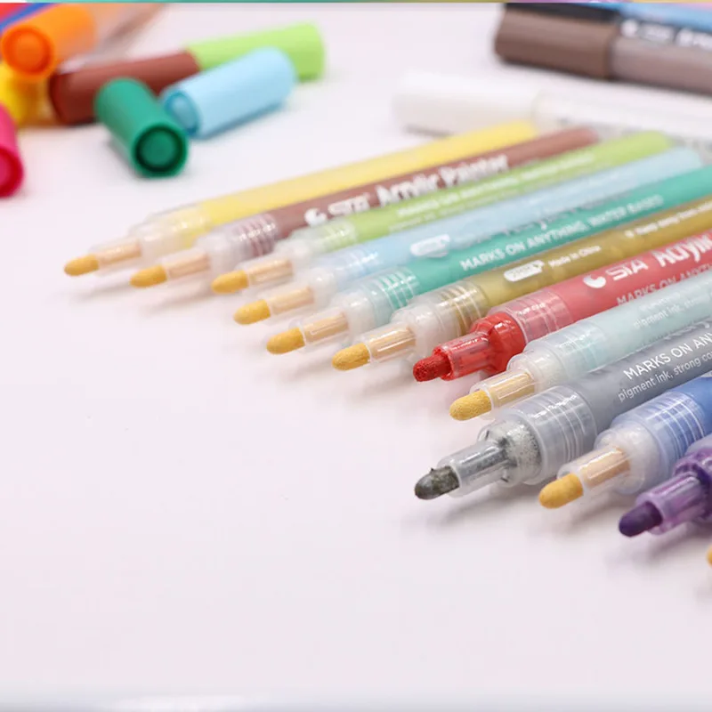 24 цвета/набор универсальные авторучки маркеры для автомобиля водная пигментная