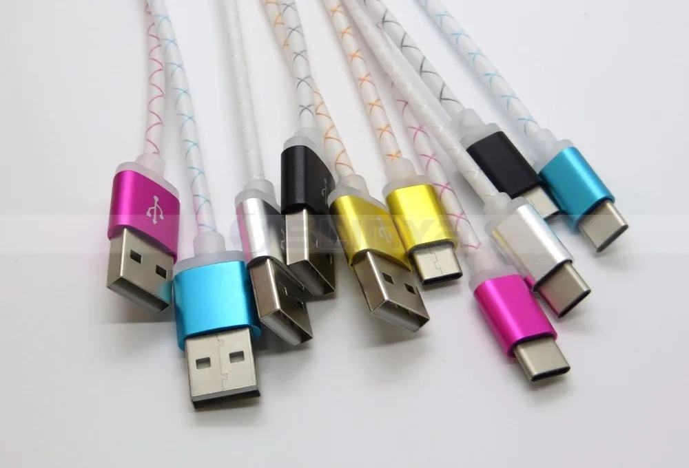 5 шт./лот Универсальный 1 метр USB Type C кабель кабели для XiaoMi Mi5 Oneplus LG Nexus 5x Huawei Samsung Letv