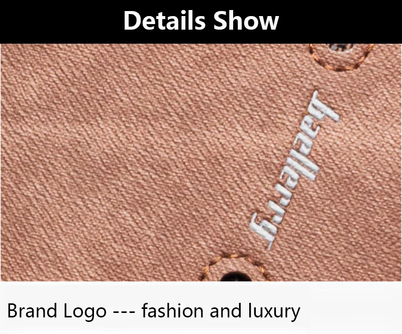 Baellerry Casual Leather Long Wallet Men Walet Male Clutch Zipper Wallets Men Phone Purse Money Bag Coin Pocket Card Holder