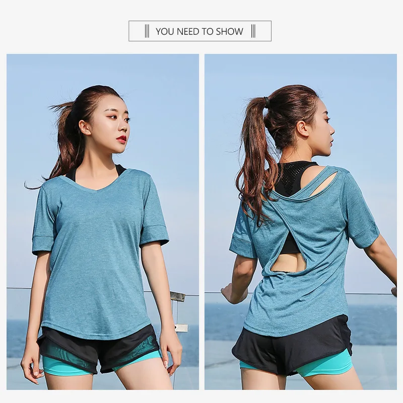 Большие размеры, L-4XL, Женский Топ для йоги, Спортивная футболка, укороченные топы для йоги, рубашки для йоги с коротким рукавом для тренировок, топы для фитнеса, бега, спортивная одежда