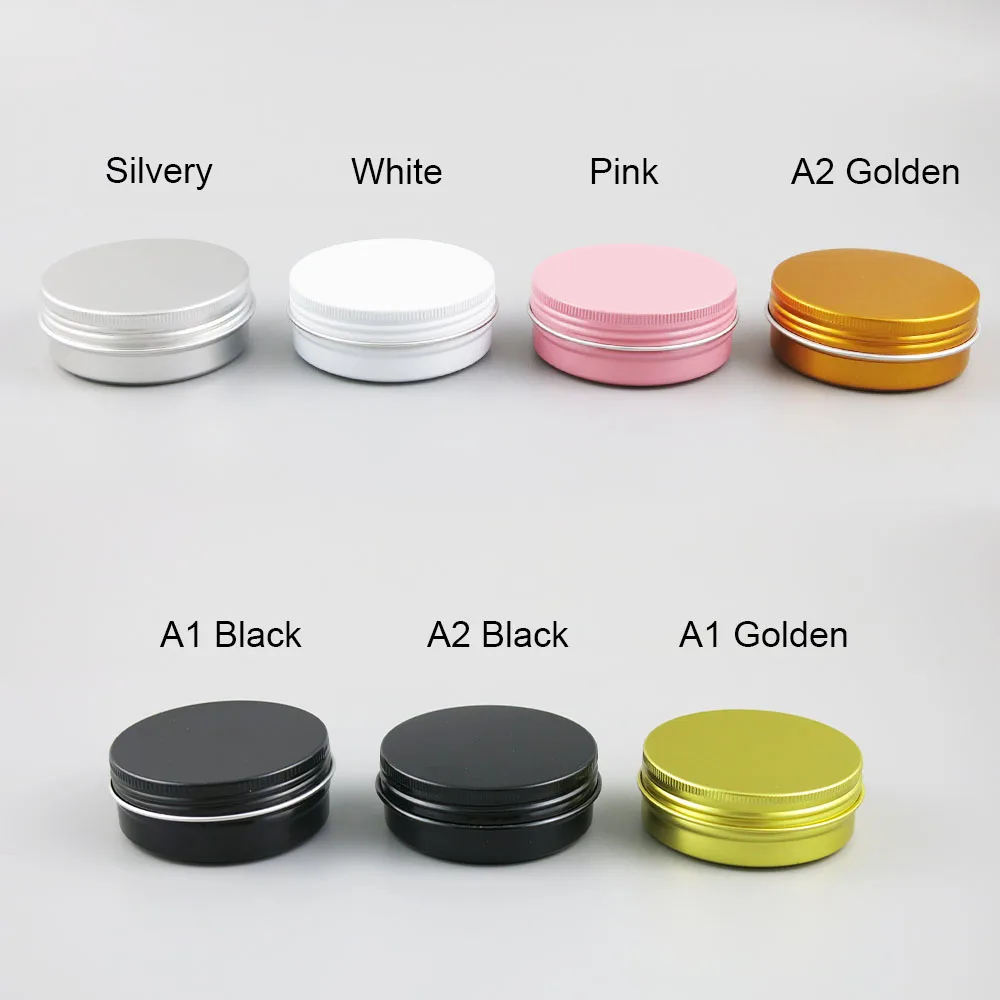 30pcs 60g metal silver gold black white pink cosmetic skincare cream jar 2oz aluminum powder candy medicine container 60ml
30pcs 60g metal silver gold black white pink cosmetic skincare cream jar 2oz aluminum powder candy medicine container 60ml