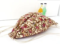 multi color canvas drawstring backpack cotton draw string book bag unisex travel rucksack wholesale