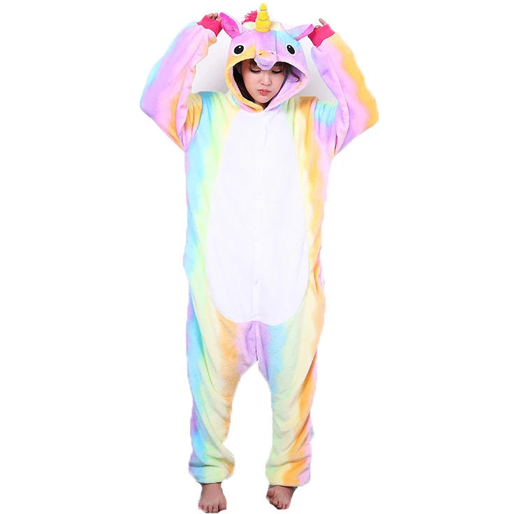 BIKIRUB Kigurumi пижамы фланелевые милый единорог Пегас мультфильм пижама для животных