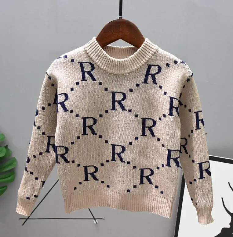 Knit sweater Весенне-осенняя одежда для маленьких мальчиков Теплый хлопковый комплект одежды для мальчиков, вязаный свитер, рубашка, джинсы модный детский спортивный костюм из 3 предметов - Цвет: Knit sweater