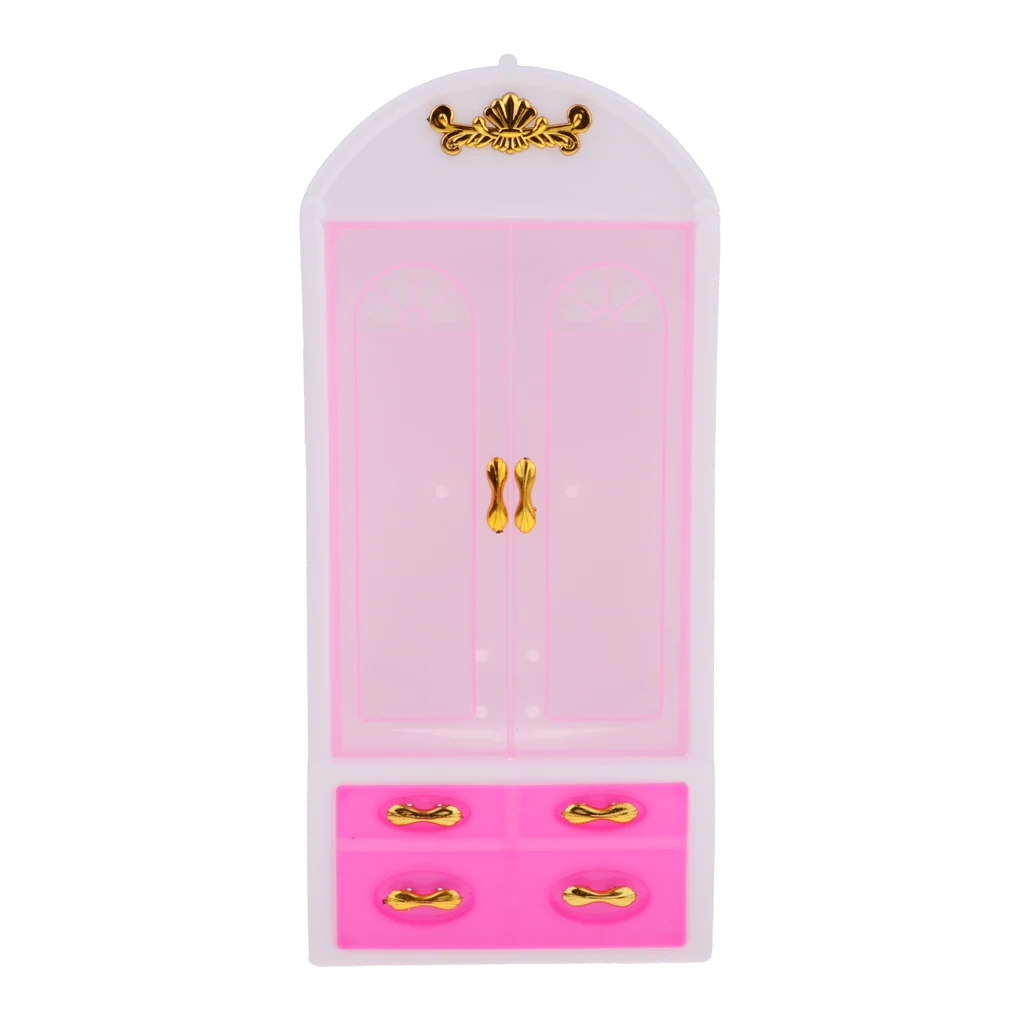 

Closet Wardrobe For Doll House Girls Toy Princess Bedroom Furniture Decoration