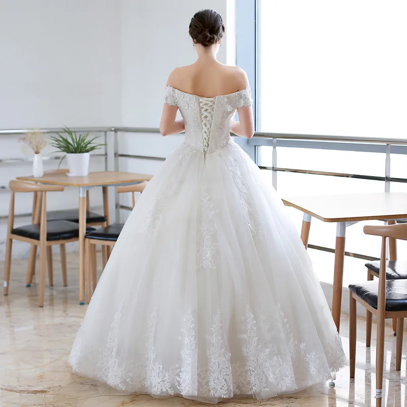 QQ Lover 2019 новое бальное свадебное платье с цветочной аппликацией на заказ Vestido De Noiva