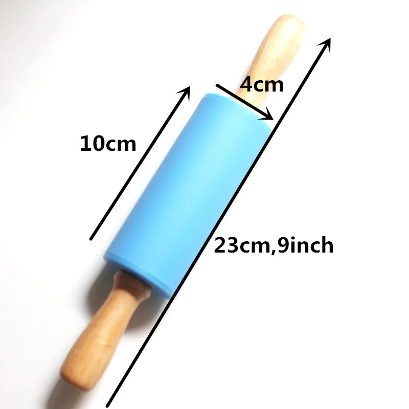 1 шт. силиконовая Скалка небольшого размера с деревянной ручкой|silicone rolling pin|rolling