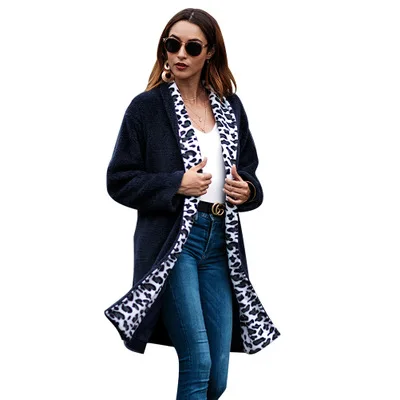 Женское длинное пальто оверсайз повседневный однотонный кардиган свободного