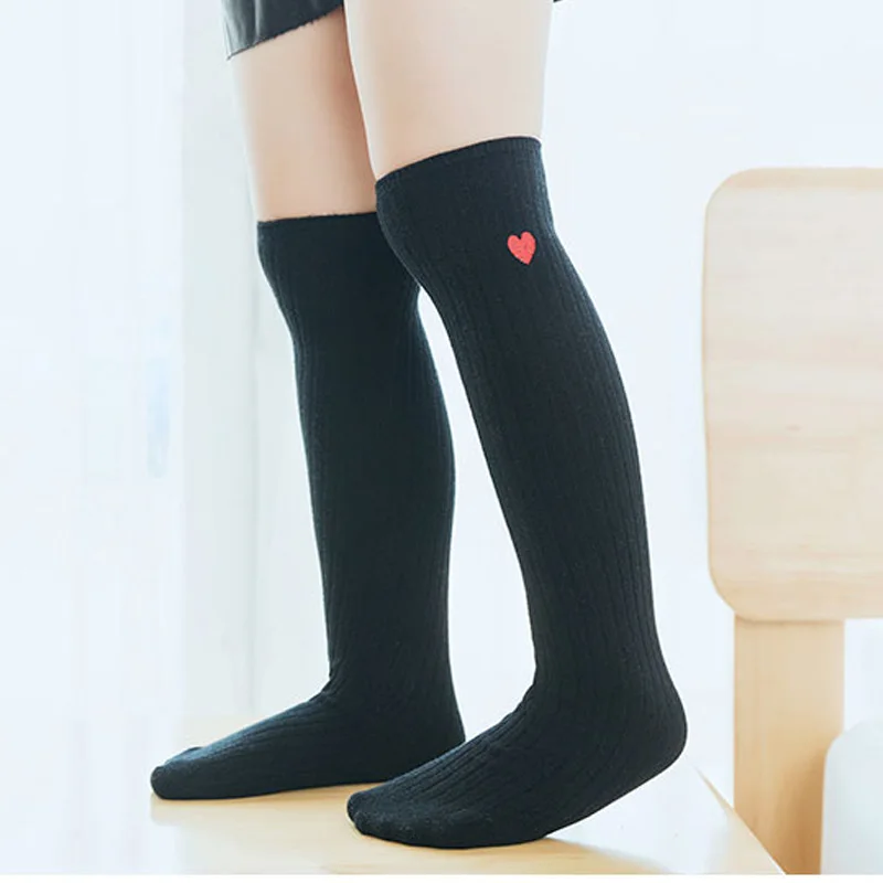 Милые детские носки зимние хлопковые для мальчиков и девочек до колена