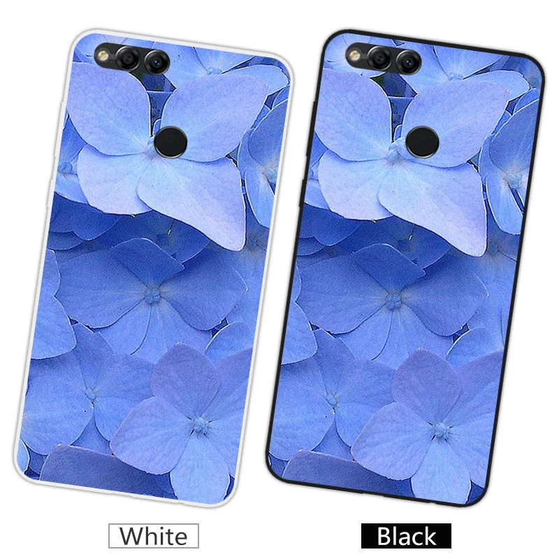 Силиконовые чехлы для huawei Honor 7X, 5,93 дюйма, для huawei 7X7 X, черные матовые чехлы для телефонов, сделай сам, чехол для Honor 7x, чехол с бабочкой