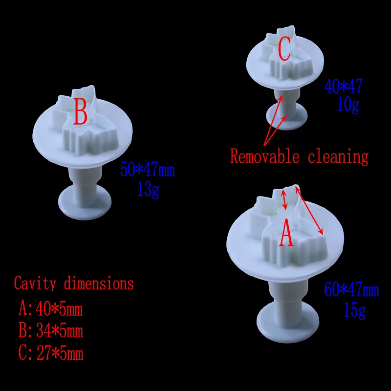 3 шт./компл. формы в форме сердца любовь шоколадная бабочка торт порезанная форма