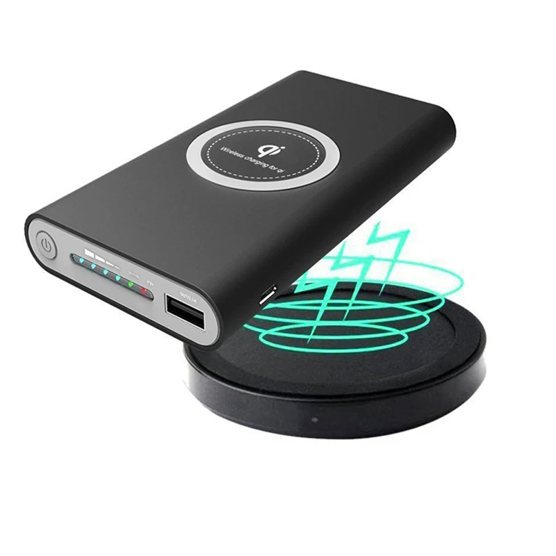 Qi Беспроводное зарядное устройство 10000 мАч с портом Usb Type-C без аккумулятора |