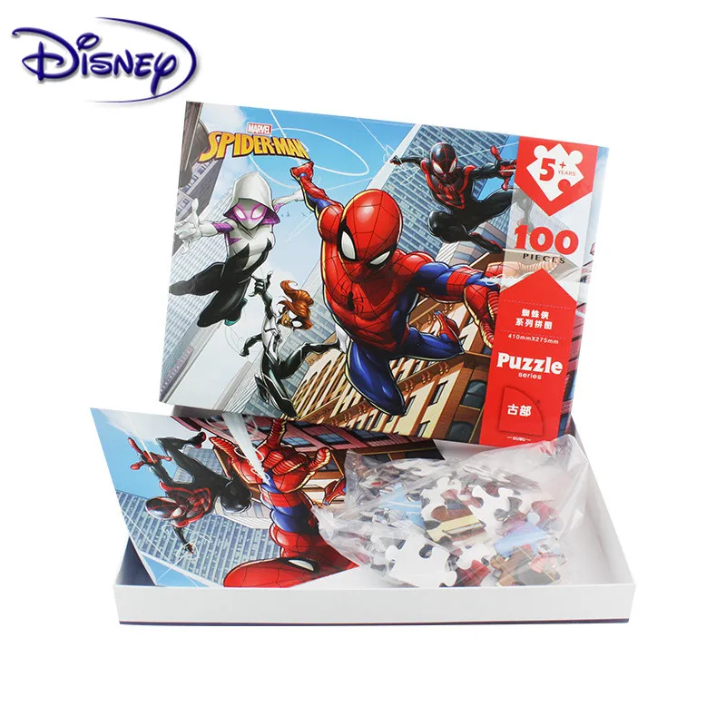 Игрушки Disney пазл Marvel Человек паук Мстители 100 детский самолет пазл|Пазлы| |