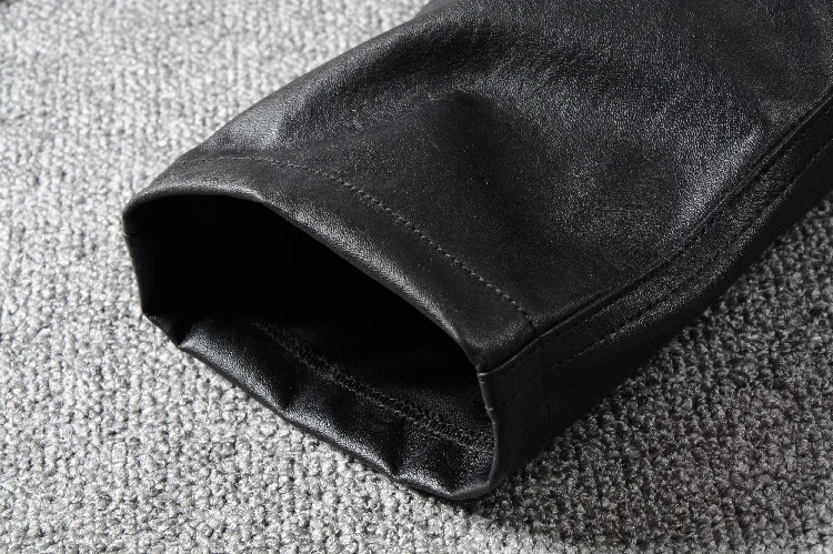 Новинка итальянский стиль 2020 мужские брюки карго из искусственной кожи черные