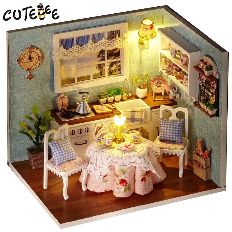 

Handmade Doll House Furniture Miniatura Diy Doll Houses Miniature Dollhouse Wooden Toys For Children Grownups Birthday Gift H08