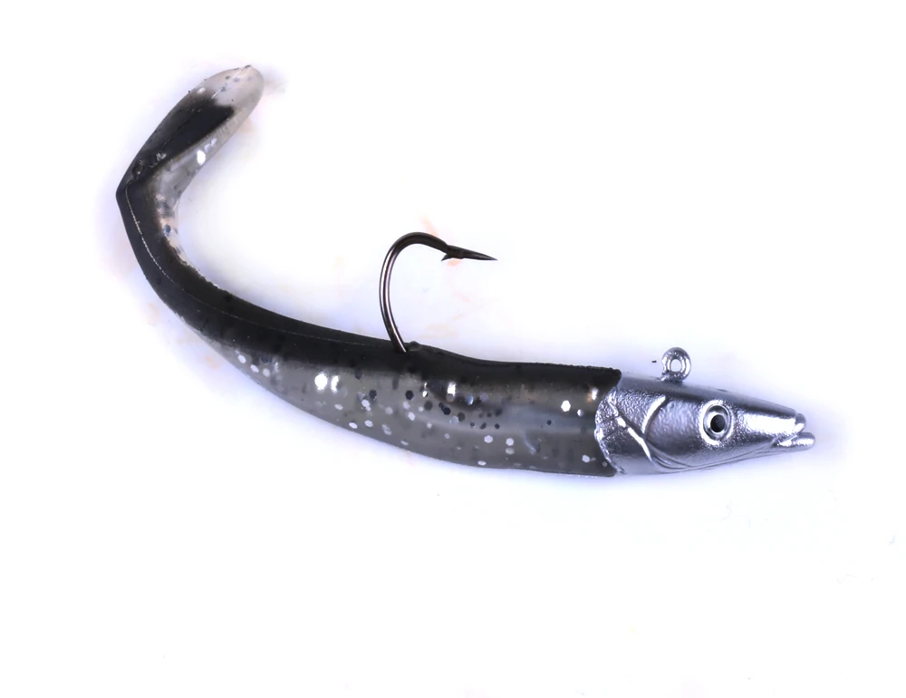 HENGJIA 5Pcs 11cm 21g Fishing Lures Sinking Pencil Shaped Jig Fish Head Soft Lure Artificial Bait With Hooks 5 color | Спорт и
