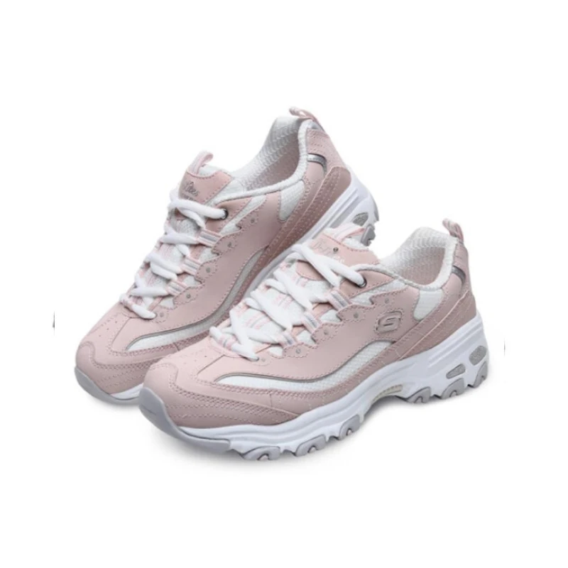 Женская Повседневная обувь Skechers D'lites модная на платформе и толстом каблуке со