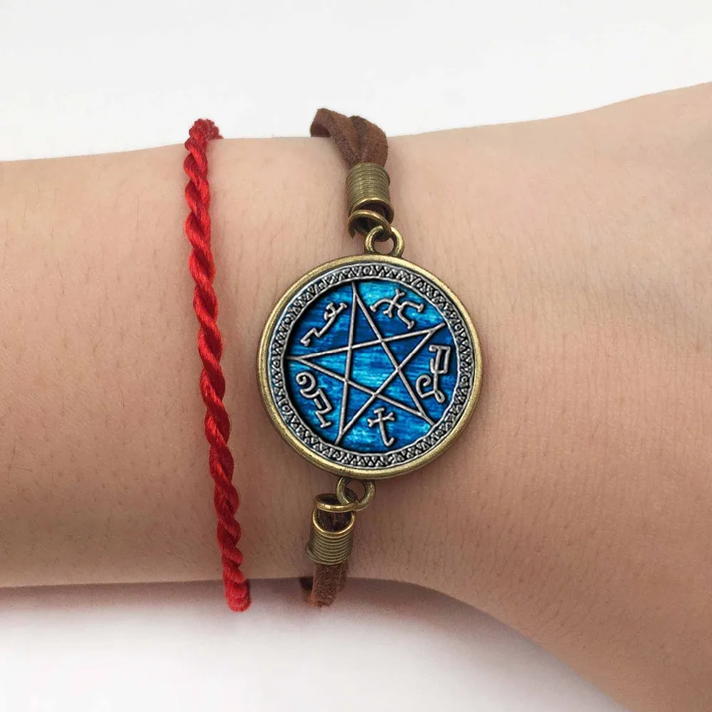 1 пара Сверхъестественное Devils ожерелье Trap ювелирные изделия стекло кабошон